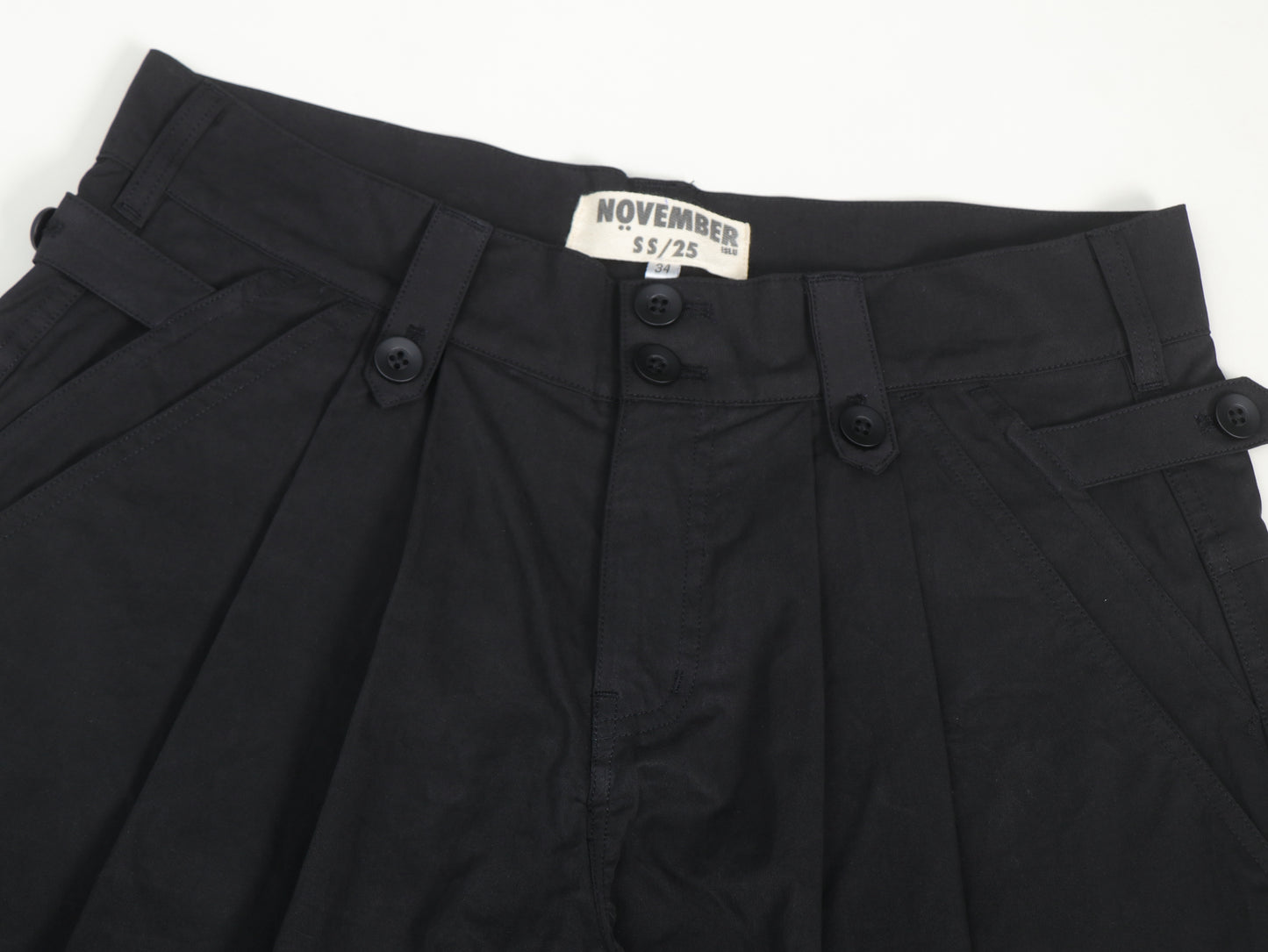Poplin Pleated Shorts