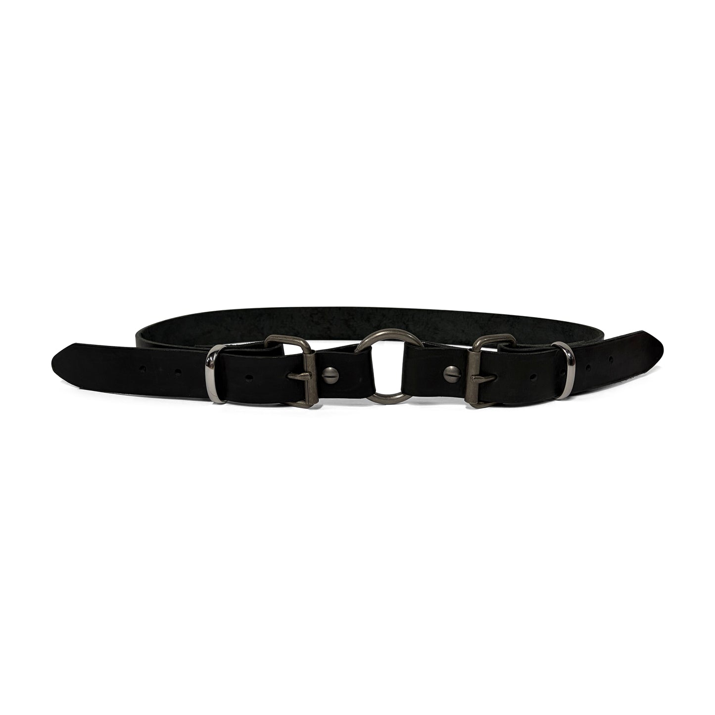 BONDAGE BELT (Black + Antique Nickel)