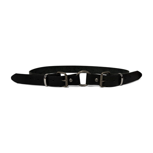 BONDAGE BELT (Black + Antique Nickel)